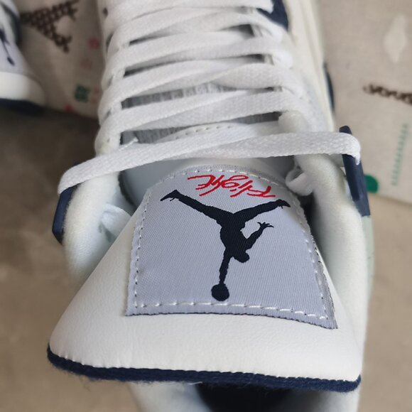 Midnight Blue Air Jordan AJ4 Sneakers - Picture 8 of 10